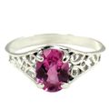 Pure Pink Topaz, 925 Sterling Silver Ring, SR305