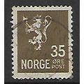 NORWAY 1926 NEW LION 35 ORE BROWN SG 191 FINE USED