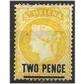 St Helena 1894 SG39 2d Yellow Wmk Crown CA Moun...