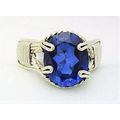 Blue Sapphire Sterling Silver Wire Wrap Gemston...