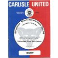 1978-79 CARLISLE UNITED v BURY (Good Condition ...