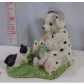 Dalmation Puppy Dog with bunny and cat Figurine...