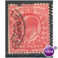 GB stamps 1902-10 KEV11 - 1d SG219 Gravesend 1