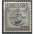 Grenada 1955 SG201 25c Black & Sepia Mounted Mi...