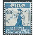 Ireland 1931 SG93 2d Blue Fine Mounted Mint....