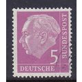 GERMANY 1954 HEUSS 5pf VALUE USED
