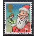 GB 2012 Christmas - Santa With a Robin 1st Used