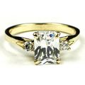 Cubic Zirconia (CZ), 10KY Gold Ring, R171