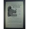1913 Kodak 3A Folding Pocket Camera Ad - So Cap...
