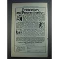 1915 Maryland Casualty Company Ad - Procrastina...