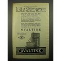 1918 Ovaltine Drink Ad - Milk a Galactagogue
