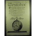 1918 Westclox Big Ben Alarm Clock Ad