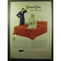 1950 American Viscose Corporation Ad - Bedspread story with a new twist