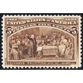 234, Mint VF/XF NH 5¢ Columbian With PSAG Certi...