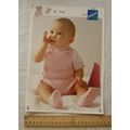 Vintage: Phildar 8726 rompers & shoes, 4 ply, 1...
