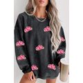 Black Glittering Cowboy Hat Patched Corded Pull...