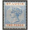 St Lucia 1898 SG45 2d Ultramarine & Orange Moun...