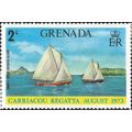 GRENADA, SEA, Carriacou Regatta, Sail-rigged sloop, blue 1973, 2c, #2