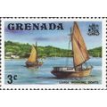 GRENADA, SEA, Large working boats, blue 1975, 3c, #2