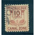Used Canel Zone J28 10c Canal Zone Seal Fine NA...