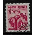 AUSTRIA 1948 PROVINCIAL COSTUMES 30g RED SG 111...