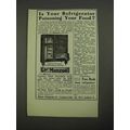 1915 Monroe Refrigerator Ad - Poisoning Your Food?