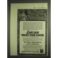 1917 Lucas Velvo-Tone Finish Ad - Your Furniture?