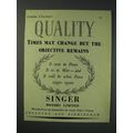 1942 Singer Motors Limited Ad - Quality Times may change