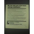 1967 Merrill Lynch Ad - Why Give Away Part of Income
