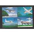 PALAU 1985 AVIATION SET 4 VALS U/M MINT #3