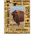I Love South Dakota Laser Engraved Wood Picture...