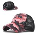 High Bun Hat Cotton Summer Sun Sport Camouflage...