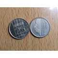 Netherlands 1987 25 Cents Coin