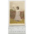 pre 1918 postcard Girl Holding a Dove