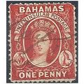 Bahamas 1862 SG42 1d Scarlet-Vermillion Waterma...