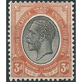 Southern Africa 1913 SG8 3d Black & Orange-Red ...