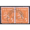 Finland 1945 - x 2 - 5m orange - Rampant Lion -...