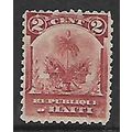 HAITI 1898 COAT OF ARMS 2c RED SG 49a FINE USED