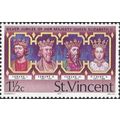 ST VINCENT, Kings of England, 1272-1399, violet & black 1977, 1½c