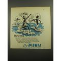1956 BWIA Airlines Ad - Island Hop
