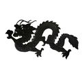 Oriental Dragon Iron On Patch Large Embroidered...