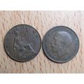 GB 1922 George V Farthing Coin