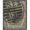 1873 SG125 6d Grey Good Used Filler "OE".