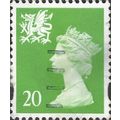 WALES, QE II, Machin, green-yellow 1998, 20, #4
