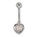 Banana Cz Cubic Zirconia Heart 14g / 14mm-Lg / ...