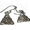 Sterling Silver Filigree celtic Knot dangle ear...