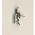 Sterling Silver Charm of a Downhill Snow Skier