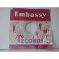 1950s VINTAGE 10" RECORD SLEEVE. EMBASSY RECORD...