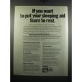 1972 Nytol Sleeping Aid Ad - If you want to put your sleeping aid fears to rest