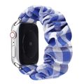 Plaid Pattern Cloth + Stainless Steel Hair Ring...